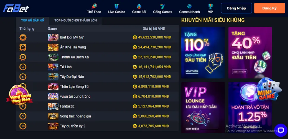 Chương trình hoàn trả cược tại vnd88 apk